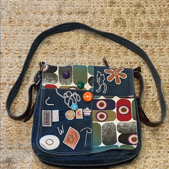 Handbags - Vintage Y2K Stylish Multicolor Denim Patchwork Shoulder Bag